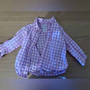 Carter's Pink Checkered Shirt 12 months